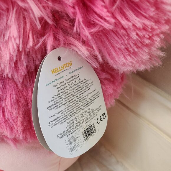 Squishmallows 11" Caparinne the Valentines Pink Bigfoot Plush Toy NWT - Picture 10 of 11